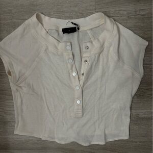 Urban outfitters white cropped tee